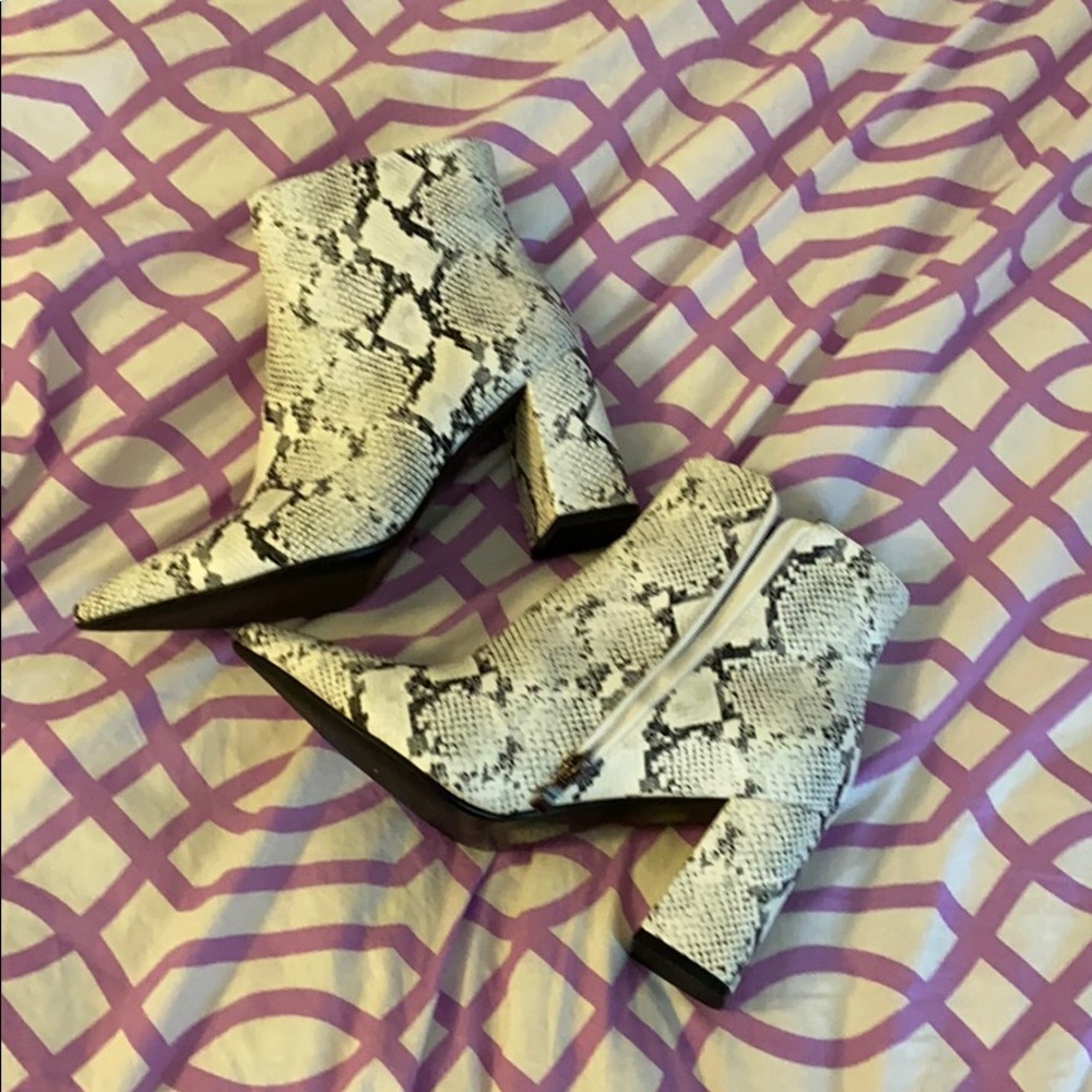 Snakeskin Booties